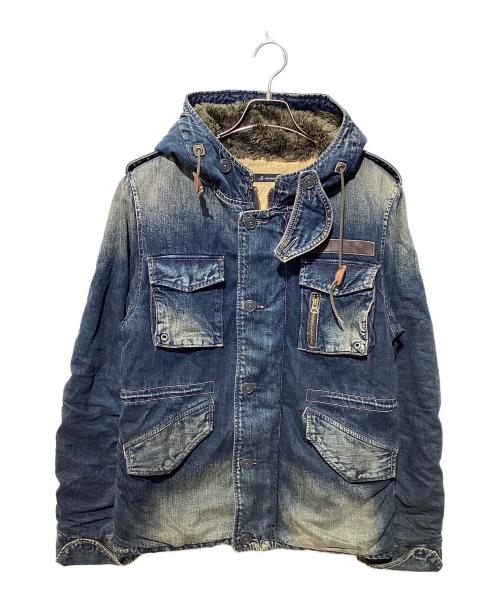 JOHNBULL（ジョンブル）Johnbull (ジョンブル) 裏ファーデニムフーデッドジャケット インディゴ サイズ:Lの古着・服飾アイテム