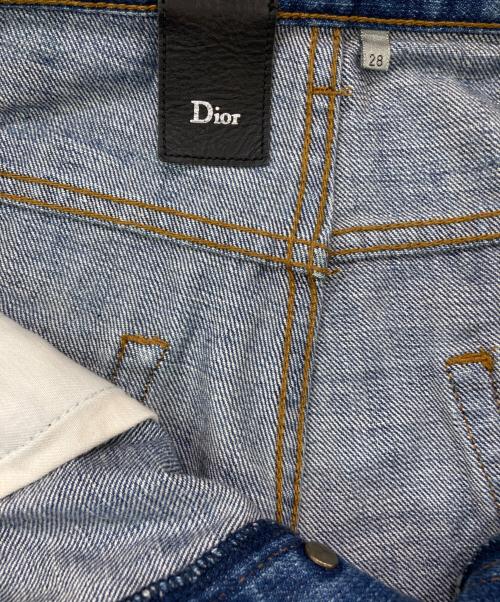 DIOR HOMME（ディオール オム）Dior Homme (ディオール オム) 爪痕デザインスキニーフィットデニムパンツ インディゴ サイズ:28の古着・服飾アイテム