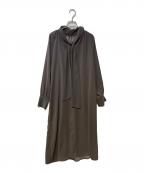 VERMEIL par ienaヴェルメイユ パー イエナ）の古着「NEW 2WAY ボウタイワンピース」｜ブラウン