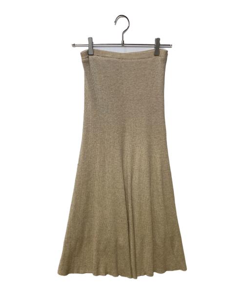 Mila Owen（ミラオーウェン）Mila Owen (ミラオーウェン) ベストコーディネートニットスカートSET ベージュの古着・服飾アイテム