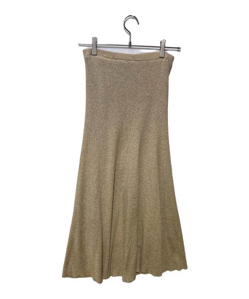 Mila Owen（ミラオーウェン）Mila Owen (ミラオーウェン) ベストコーディネートニットスカートSET ベージュの古着・服飾アイテム