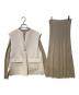 Mila Owen（ミラオーウェン）の古着「ベストコーディネートニットスカートSET」｜ベージュ