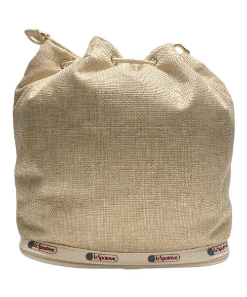 LeSportsac（レスポートサック）LeSportsac (レスポートサック) MED DRAWSTRING BAG ベージュの古着・服飾アイテム