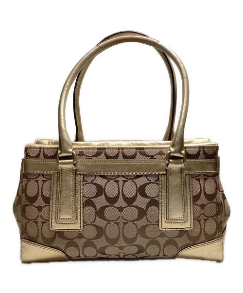 COACH（コーチ）COACH (コーチ) シグネチャーハンドバッグ イエローの古着・服飾アイテム