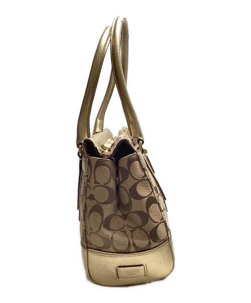 COACH（コーチ）COACH (コーチ) シグネチャーハンドバッグ イエローの古着・服飾アイテム