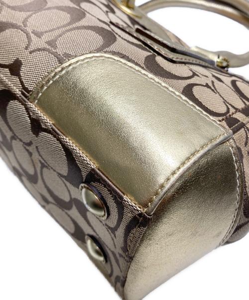 COACH（コーチ）COACH (コーチ) シグネチャーハンドバッグ イエローの古着・服飾アイテム