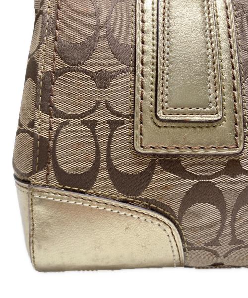 COACH（コーチ）COACH (コーチ) シグネチャーハンドバッグ イエローの古着・服飾アイテム