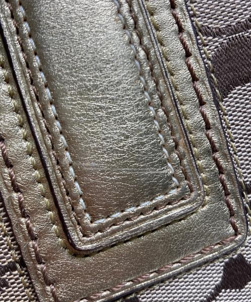 COACH（コーチ）COACH (コーチ) シグネチャーハンドバッグ イエローの古着・服飾アイテム