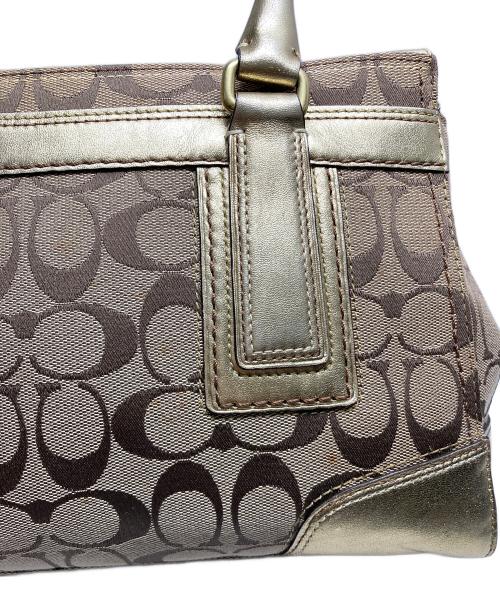 COACH（コーチ）COACH (コーチ) シグネチャーハンドバッグ イエローの古着・服飾アイテム