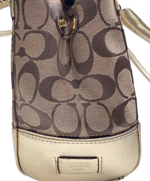 COACH（コーチ）COACH (コーチ) シグネチャーハンドバッグ イエローの古着・服飾アイテム