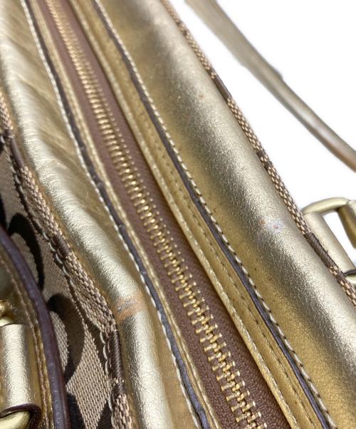 COACH（コーチ）COACH (コーチ) シグネチャーハンドバッグ イエローの古着・服飾アイテム