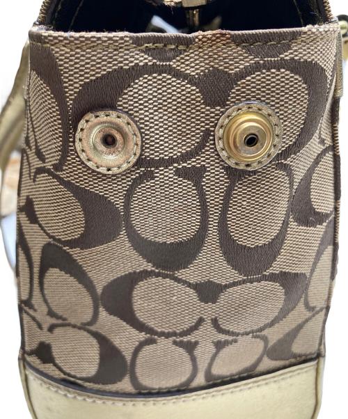 COACH（コーチ）COACH (コーチ) シグネチャーハンドバッグ イエローの古着・服飾アイテム