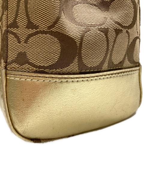 COACH（コーチ）COACH (コーチ) シグネチャーハンドバッグ イエローの古着・服飾アイテム