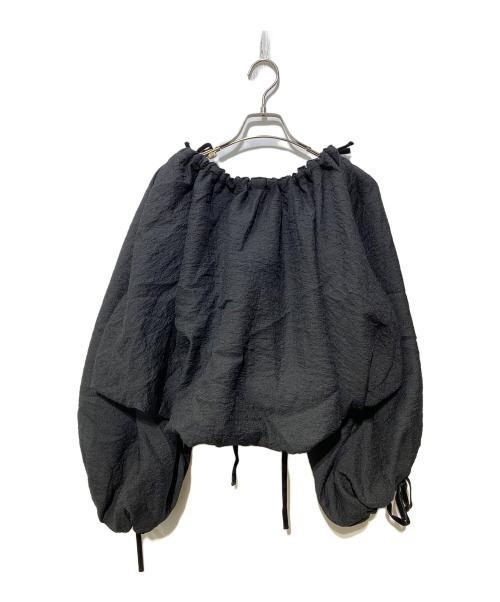 cygne（シーニュ）cygne (シーニュ) リボンギャザーブルゾン ブラック サイズ:FREEの古着・服飾アイテム