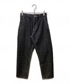ourhomeアワホーム）の古着「こだわりシルエットのデニムパンツ」｜ブラック