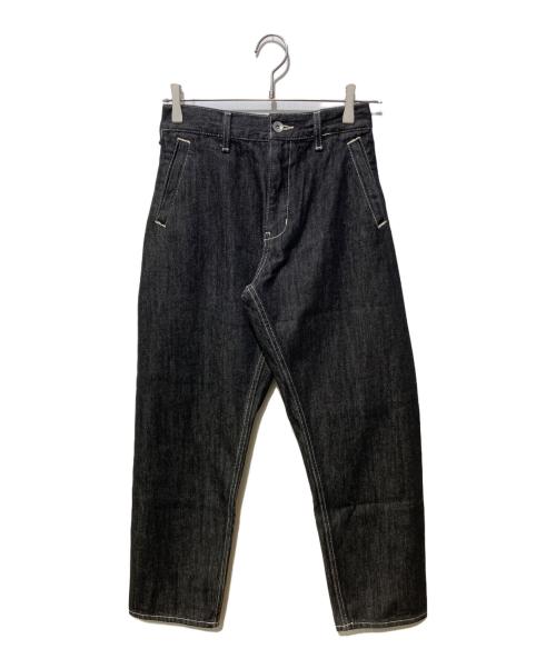 ourhome（アワホーム）OURHOME (アワホーム) こだわりシルエットのデニムパンツ ブラック サイズ:FREE 未使用品の古着・服飾アイテム