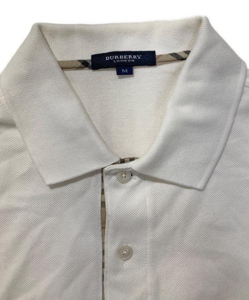 BURBERRY LONDON（バーバリーロンドン）BURBERRY LONDON (バーバリーロンドン) ポロシャツ ホワイト サイズ:Ⅿの古着・服飾アイテム