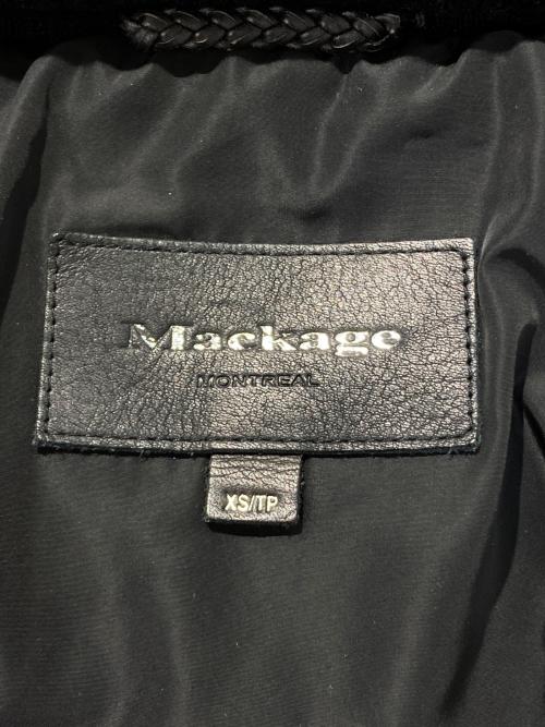 mackage（マッカージュ）mackage (マッカージュ) ニットショールカラーダウンコート ブラック サイズ:xsの古着・服飾アイテム