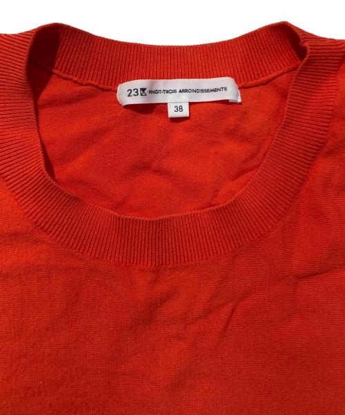 23区（ニジュウサンク）23区 (ニジュウサンク) レーヨンポリエステルストレッチ ドルマン ニット オレンジ サイズ:SIZE38の古着・服飾アイテム