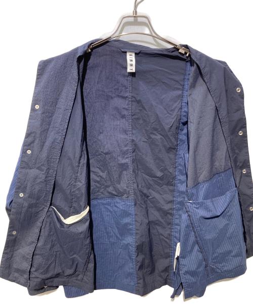 KIMMY（キミ―）KIMMY (キミ―) 切替ナイロンシャツ ネイビー サイズ:Ⅿの古着・服飾アイテム