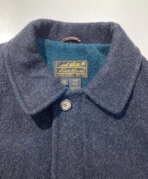 Eddie Bauer（エディーバウアー）Eddie Bauer (エディーバウアー) ステンカラーウールコート ブラック サイズ:Mの古着・服飾アイテム