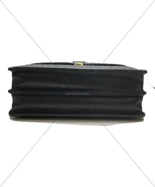 USED（ユーズド）USED (ユーズド) オーストリッチダイヤル式ハンドバッグ ブラックの古着・服飾アイテム