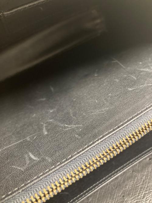 USED（ユーズド）USED (ユーズド) オーストリッチダイヤル式ハンドバッグ ブラックの古着・服飾アイテム