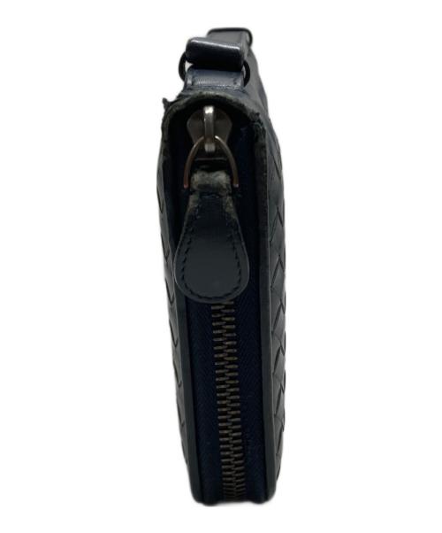 BOTTEGA VENETA（ボッテガベネタ）BOTTEGA VENETA (ボッテガベネタ) イントレチャートロングウォレット ネイビーの古着・服飾アイテム