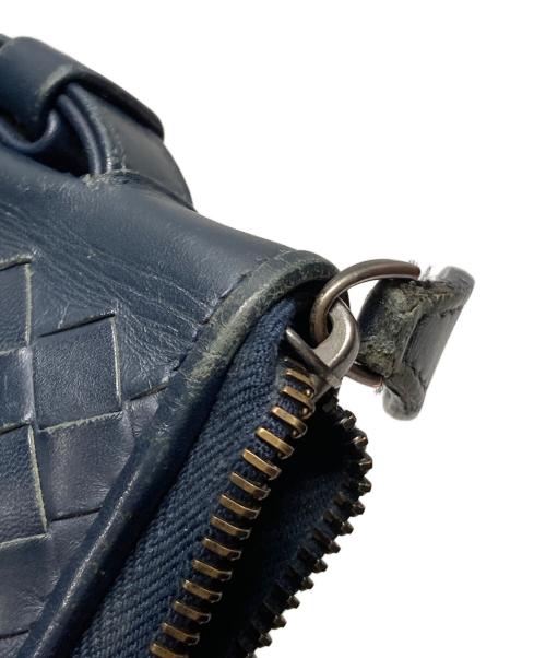 BOTTEGA VENETA（ボッテガベネタ）BOTTEGA VENETA (ボッテガベネタ) イントレチャートロングウォレット ネイビーの古着・服飾アイテム