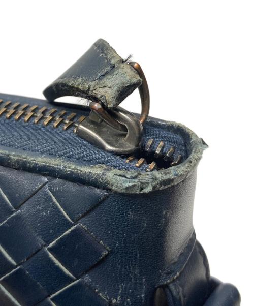 BOTTEGA VENETA（ボッテガベネタ）BOTTEGA VENETA (ボッテガベネタ) イントレチャートロングウォレット ネイビーの古着・服飾アイテム