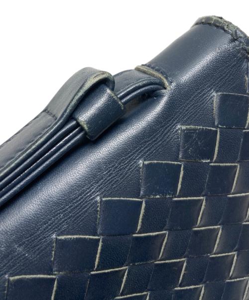 BOTTEGA VENETA（ボッテガベネタ）BOTTEGA VENETA (ボッテガベネタ) イントレチャートロングウォレット ネイビーの古着・服飾アイテム