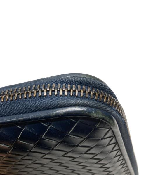 BOTTEGA VENETA（ボッテガベネタ）BOTTEGA VENETA (ボッテガベネタ) イントレチャートロングウォレット ネイビーの古着・服飾アイテム