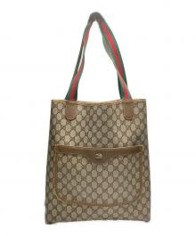 GUCCI（グッチ）の古着「ウェビングシェリートート」｜ベージュ