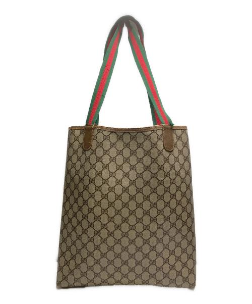 GUCCI（グッチ）GUCCI (グッチ) ウェビングシェリートート ベージュの古着・服飾アイテム
