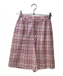 Burberry's（バーバリー）の古着「ノバチェックハーフパンツ」｜ピンク