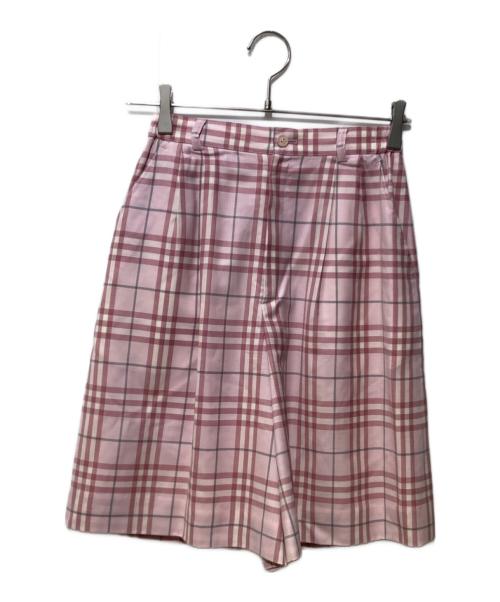 Burberry's（バーバリー）Burberry's (バーバリー) ノバチェックハーフパンツ ピンク サイズ:Mの古着・服飾アイテム