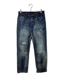 ARMANI EXCHANGE（アルマーニ エクスチェンジ）の古着「ダメージデニムパンツ」｜インディゴ