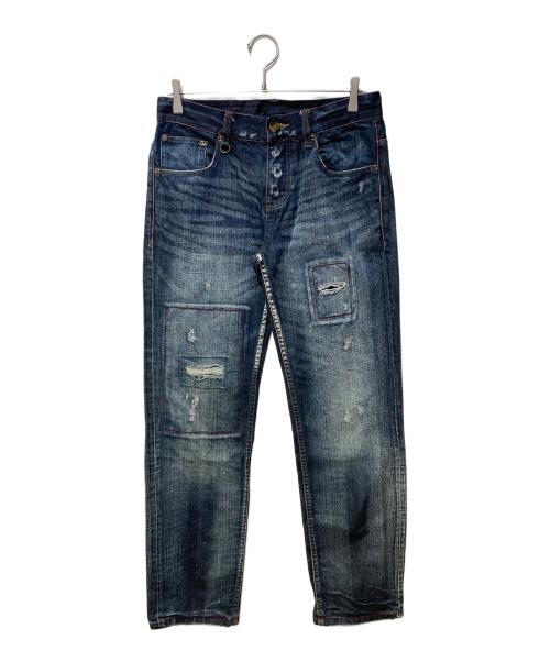 ARMANI EXCHANGE（アルマーニ エクスチェンジ）ARMANI EXCHANGE (アルマーニ エクスチェンジ) ダメージデニムパンツ インディゴ サイズ:SIZE29の古着・服飾アイテム