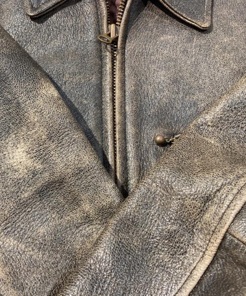 HARLEY-DAVIDSON（ハーレーダビッドソン）HARLEY-DAVIDSON (ハーレーダビッドソン) 山羊革レザージャケット ブラウン サイズ:Lの古着・服飾アイテム