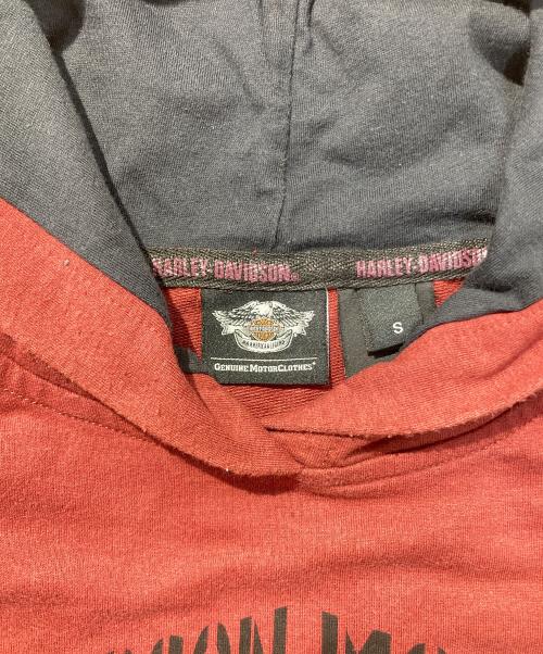 HARLEY-DAVIDSON（ハーレーダビッドソン）HARLEY-DAVIDSON (ハーレーダビッドソン) パーカー レッド サイズ:Sの古着・服飾アイテム