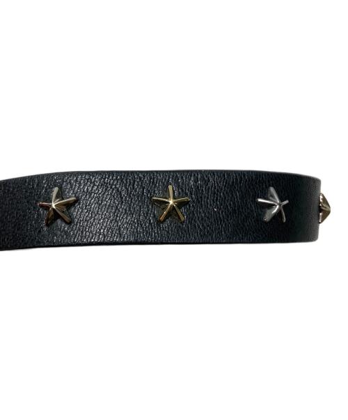 JIMMY CHOO（ジミーチュウ）JIMMY CHOO (ジミーチュウ) スタースタッズレザーチョーカー ブラックの古着・服飾アイテム