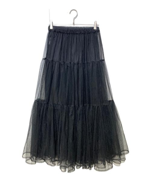 cygne（シーニュ）cygne (シーニュ) チュールスカート ブラック サイズ:FREEの古着・服飾アイテム