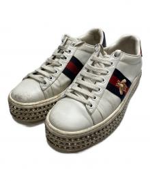 GUCCI（グッチ）の古着「プラットフォームエーススニーカー」｜アイボリー