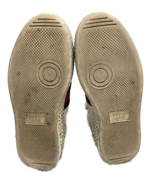 GUCCI（グッチ）GUCCI (グッチ) プラットフォームエーススニーカー アイボリー サイズ:35　1/2の古着・服飾アイテム