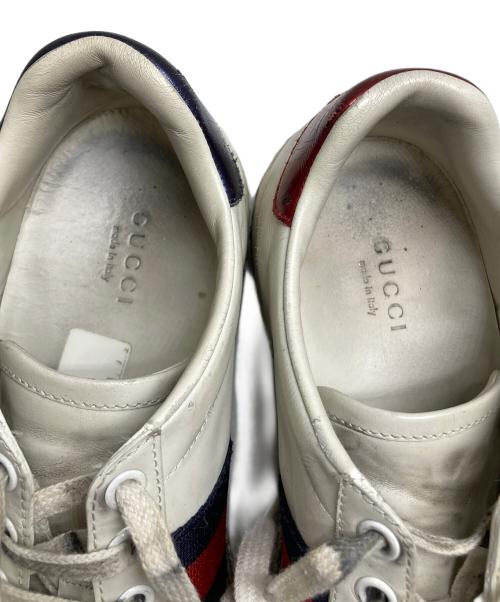 GUCCI（グッチ）GUCCI (グッチ) プラットフォームエーススニーカー アイボリー サイズ:35　1/2の古着・服飾アイテム