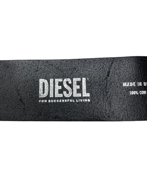 DIESEL（ディーゼル）DIESEL (ディーゼル) Dロゴバックルレザーベルト ブラック サイズ:FREEの古着・服飾アイテム