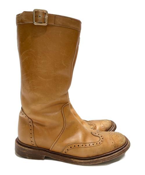 Tricker's（トリッカーズ）Tricker's (トリッカーズ) ウィングチップロングブーツ ブラウン サイズ:5halfの古着・服飾アイテム