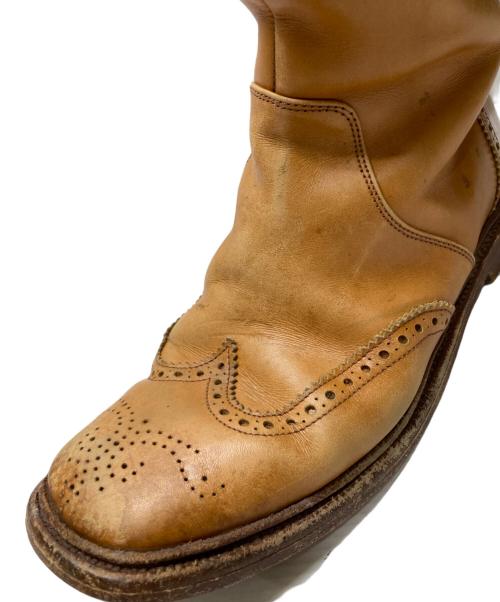 Tricker's（トリッカーズ）Tricker's (トリッカーズ) ウィングチップロングブーツ ブラウン サイズ:5halfの古着・服飾アイテム