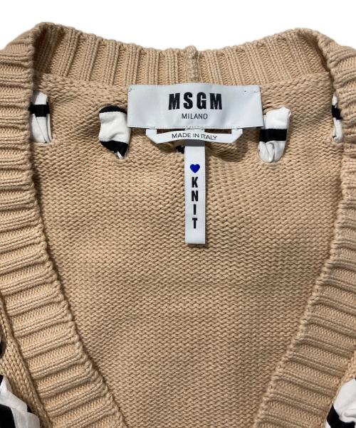 MSGM（エムエスジーエム）MSGM (エムエスジーエム) カーディガン ベージュ サイズ:Sの古着・服飾アイテム