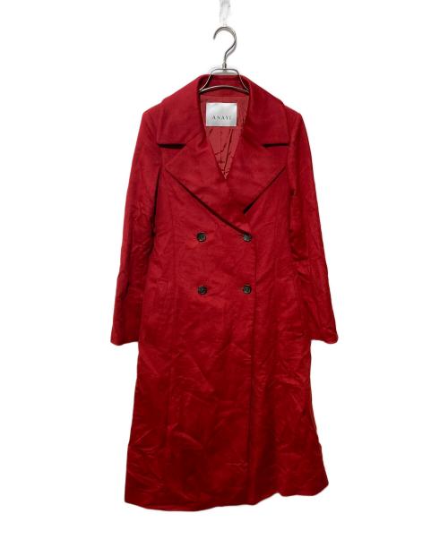 ANAYI（アナイ）ANAYI (アナイ) カシミヤコート レッド サイズ:36の古着・服飾アイテム